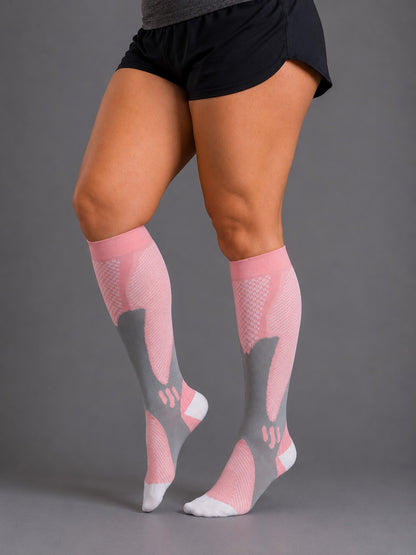 MEDIA DE COMPRESIÓN STYLE ROSA 20-30mmhg